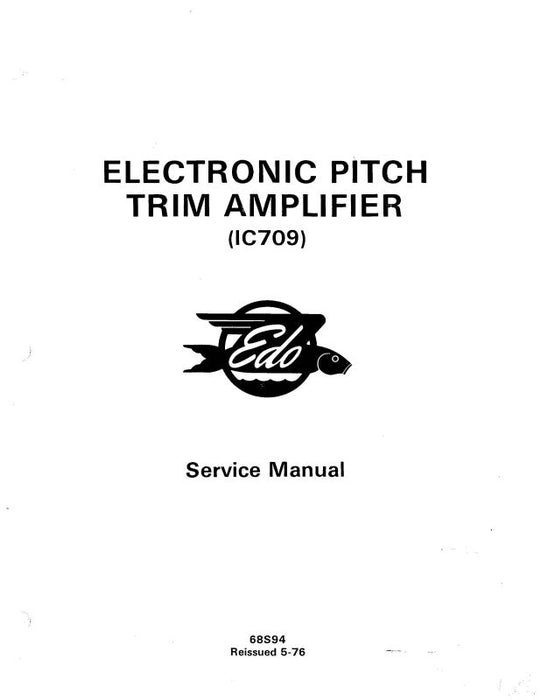 Edo-Aire Electronic Pitch Trim Amplifier Maintenance Manual (68S94)