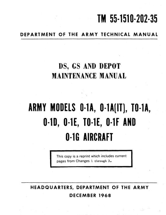 Cessna 0-1A & T0-1A Series 1970 Maintenance Manual (55-1510-202-20)