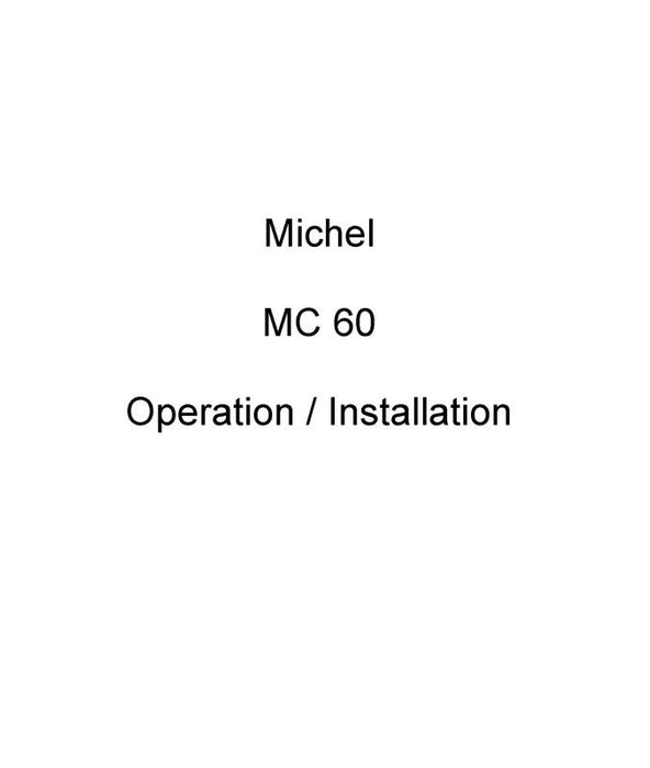 Michel Electronics Corp MC60 Nav Converter & Indicator Installation, Operation (MLMC60-OP-C)