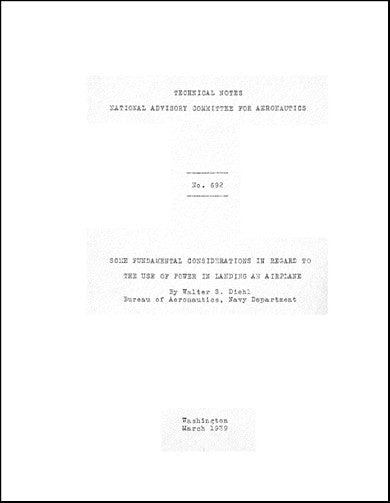 US Government Some Fundamental Consideration NACA Technical Notes (NO.-692)