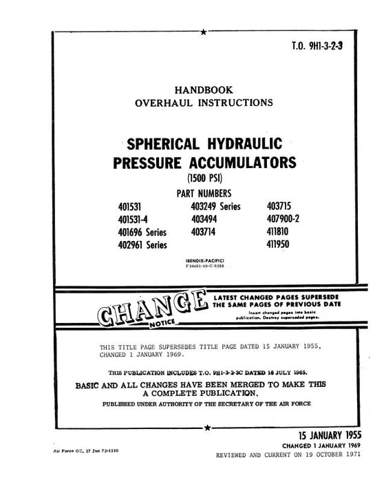 Bendix Hydraulic Pressure Accumulator Overhaul Manual (9H1-3-2-3)