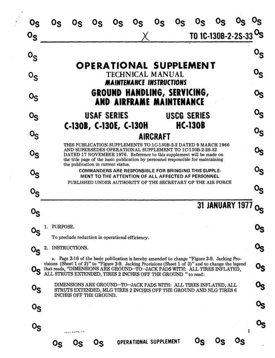 Lockheed C-130B, C-130E, C-130H, HC-130 Maintenance Instructions (1C-130B-2-2)