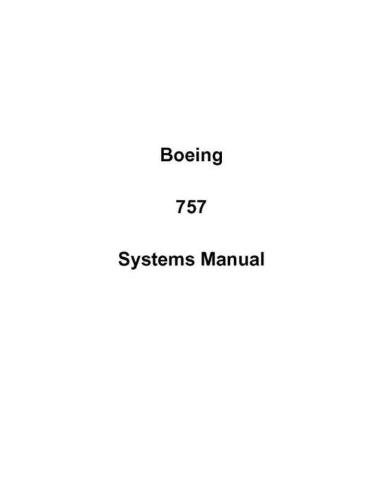 Boeing 757 Systems  Manual (BO757-SYS-C)