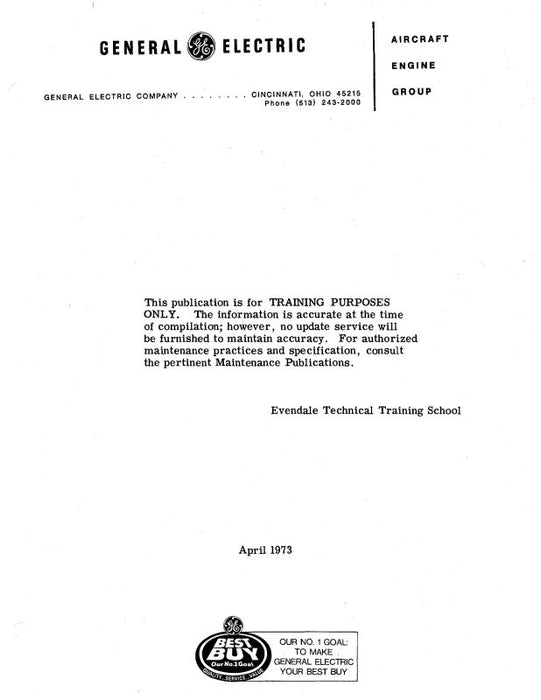 General Electric Company CF6-50 Reverser System 1973 Training Manual (GECF650-73-TR-C)