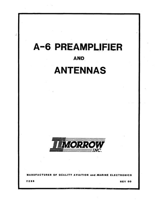 II Morrow Inc A-6 Preamplifier And Antennas Instruction (286)