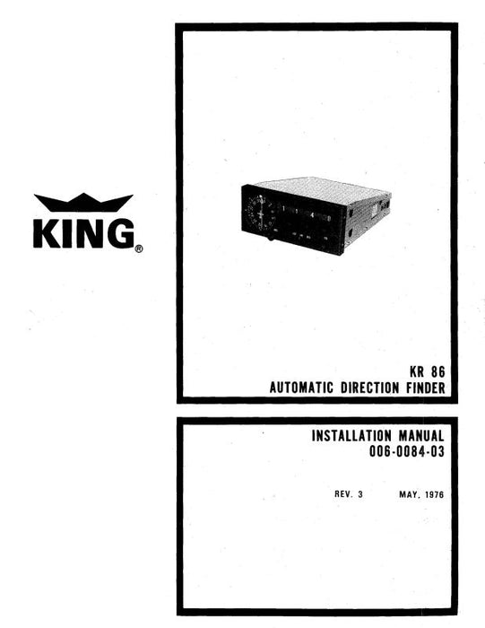 King KR 86 Automatic Direction Finder Installation, Maintenance Manual (006-0084-01)