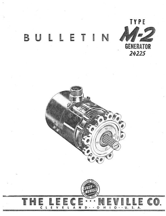 Leese Neville M-2 Generator Bulletin (24225)
