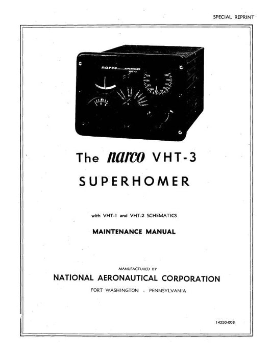Narco VHT-3 Superhomer Maintenance Manual (14250-008)