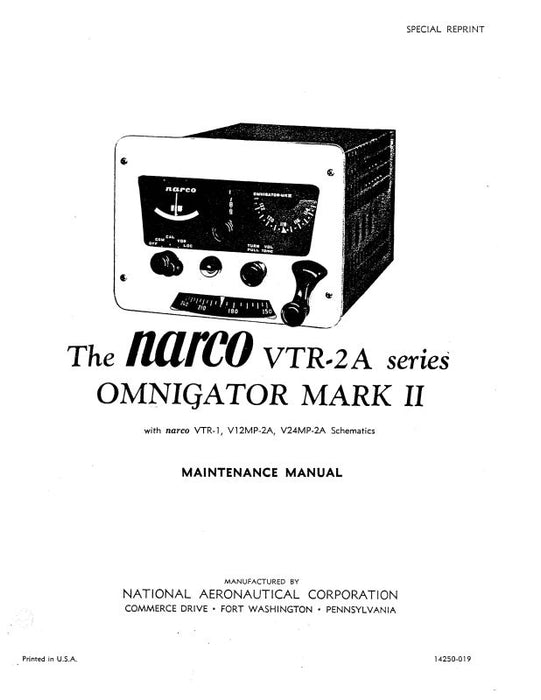 Narco VTR-2A Omnigator Mark II Operation, Installation & Maintenance Manual (MM-101)