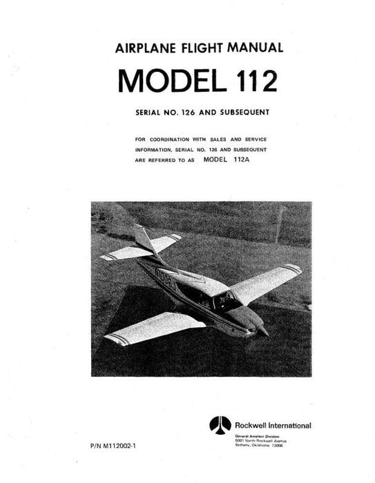 Aero Commander 112A 1974-1976 Flight Manual (M112002-1)