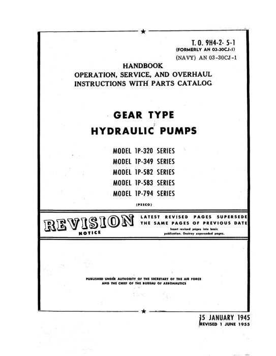 Pesco 1P-320, -349, -582, -583, -794 Operation, Service, Overhaul, Parts (9H4-2-5-1)