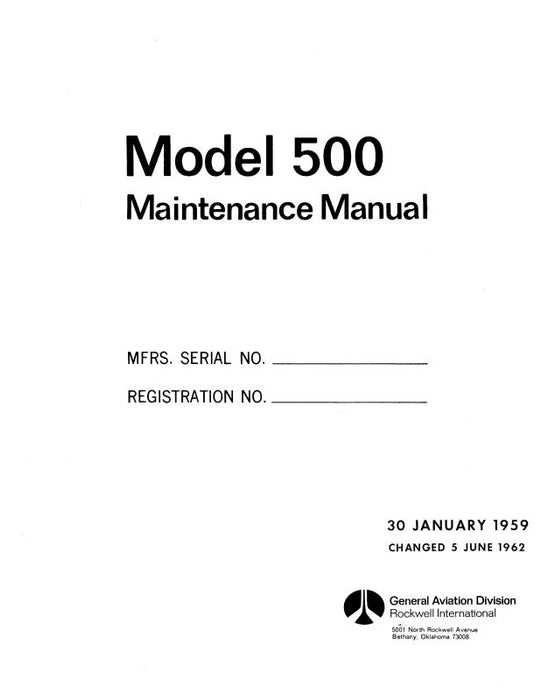 Aero Commander 500 Series Maintenance Manual (AC500-M-C)