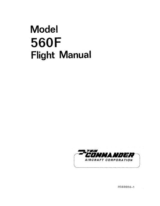 Aero Commander 560F 1961-64 Flight Manual (AC560F61-64-F-C)