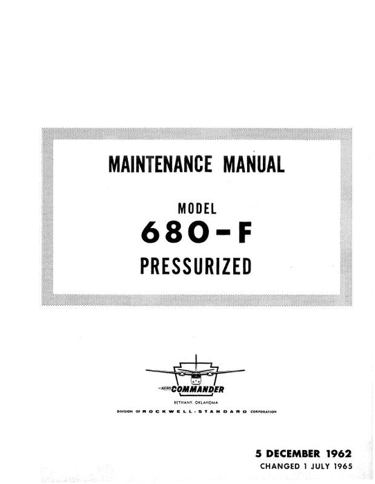 Aero Commander 680F Maintenance Manual (AC680F-M-C)