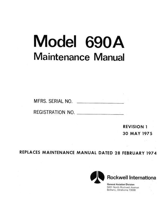 Aero Commander 690A Maintenance Manual (AC690A-M-C)