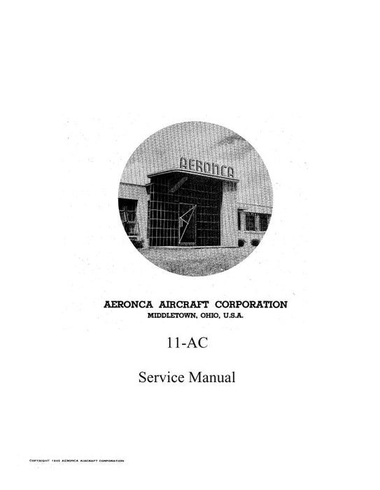 Aeronca 11AC Chief 1946 Maintenance & Parts (AE11AC-46-M-C)