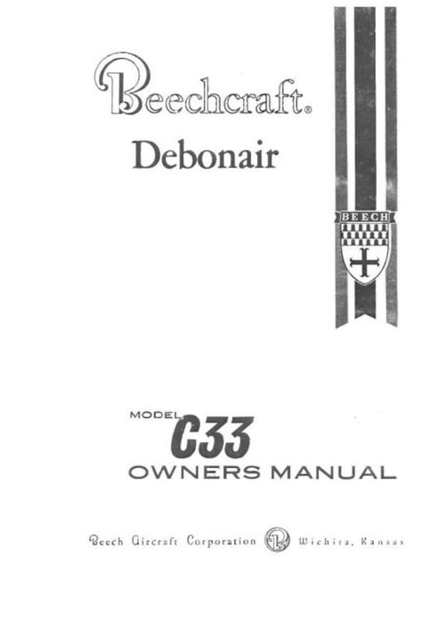 Beech C33 Debonair Owner's Manual (BEC33-O-C)