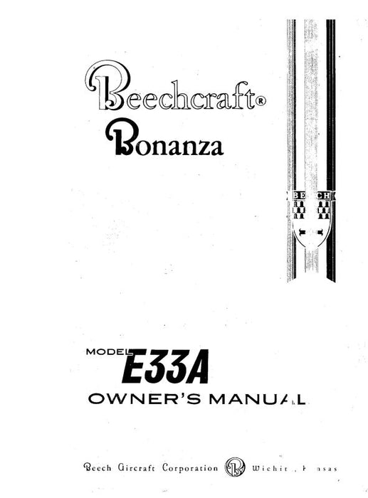 Beech E-33A Series Owner's Manual (33-590005-1)