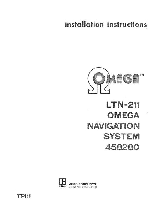 Litton Aero Products LTN-211 Installation Manual (TPI11)