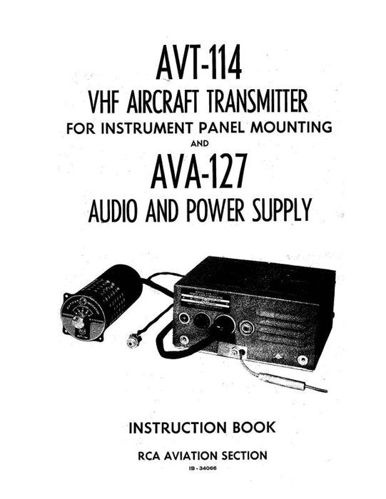 RCA-Primus-Honeywell-Sperry AVT-114, AVA-127 Instruction Manual (IB-34066)