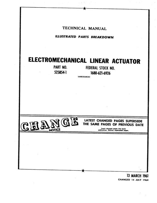 Garrett Electromechanical Linear Actuator Illustrated Parts (7-Dec)