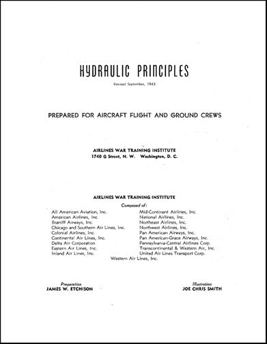 Hydraulic Principles Instruction Book Airlines War Training Institute 1943 (USHYDRAULICPRINCIPLE)