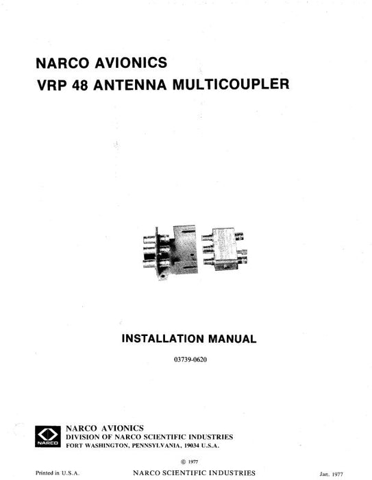 Narco VRP-48  VHF Antenna Multicoupler Installation 1977 (03739-0620)