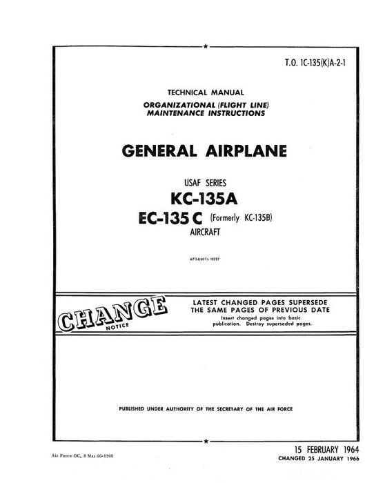 Boeing KC-135A  Maintenance General Airplane 1964 (1C-135(K)A-2-1)