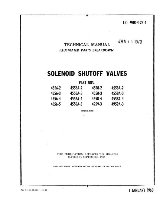 Hydro-Aire Solenoid Valve Parts (98H-4-23-4)
