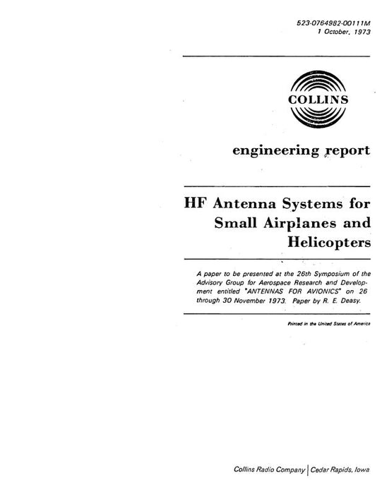 King KHF 950 HF SSB Transceiver System Maintenance, Installation, Overhaul 1982 (006-0190-3)