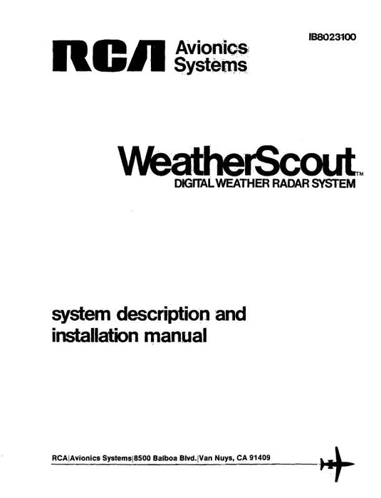 RCA RTA-1001, RTA-1002 Digital Weather System Description, Maintenance (IB8023100)