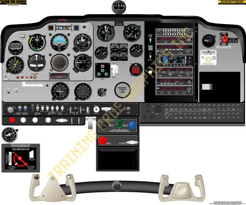Aviation Training Graphics Beech Debonair-Bonanza Handheld Cockpit Poster
