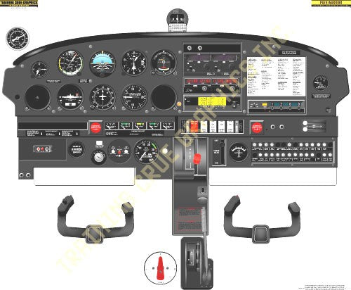 Aviation Training Graphics Piper PA28 Warrior Handheld Cockpit Poster