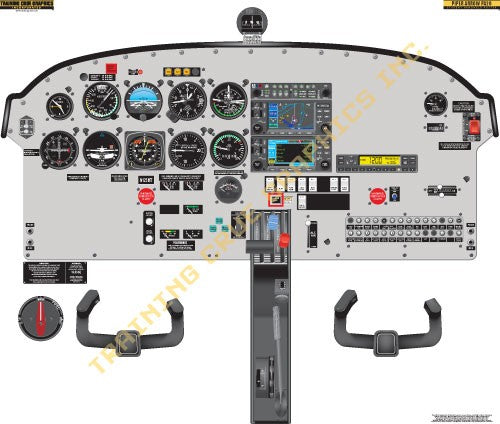 Aviation Training Graphics Piper PA28 Arrow Handheld Cockpit Poster