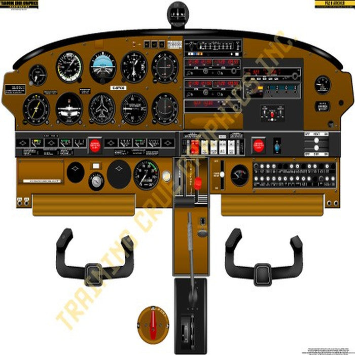 Aviation Training Graphics Piper PA28 Archer Handheld Cockpit Poster