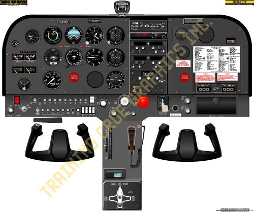 Aviation Training Graphics Cessna 172P Handheld Cockpit Poster