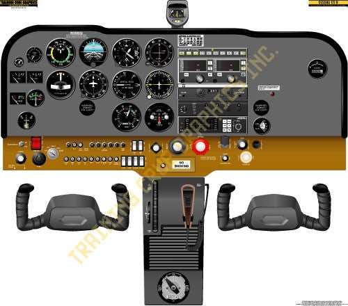 Aviation Training Graphics Cessna 172N Handheld Cockpit Poster