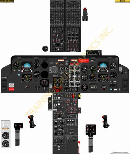 Aviation Training Graphics Bell 212 Handheld Cockpit Poster