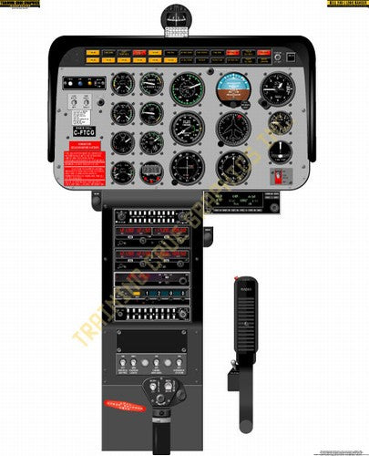 Aviation Training Graphics Bell 206L Long Ranger Handheld Cockpit Poster