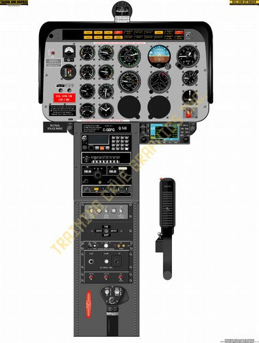 Aviation Training Graphics Bell 206B Jet Ranger Handheld Cockpit Poster