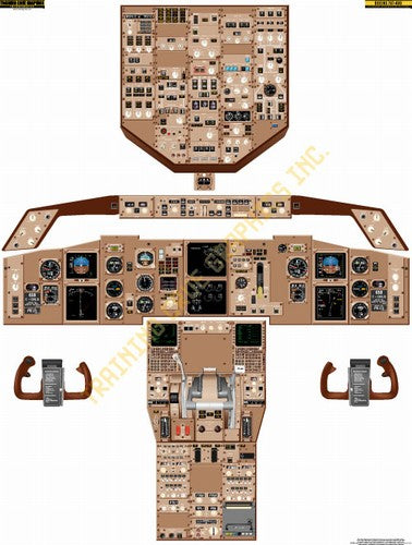 Aviation Training Graphics Boeing 767 300 Handheld Cockpit Poster