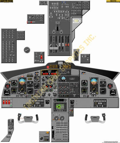 Aviation Training Graphics Bombardier Twin Otter EM Handheld Cockpit Poster
