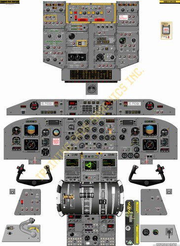 Aviation Training Graphics Bombardier Dash 8 200 EFIS Handheld Cockpit Poster