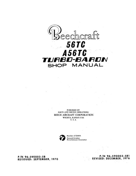 Beech 56TC,A56TC Maintenance Manual (96-590003-5B-CO)