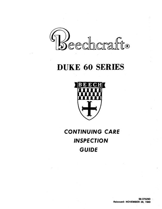 Beech Duke 60 Series Inspection Pack (98-37529D)