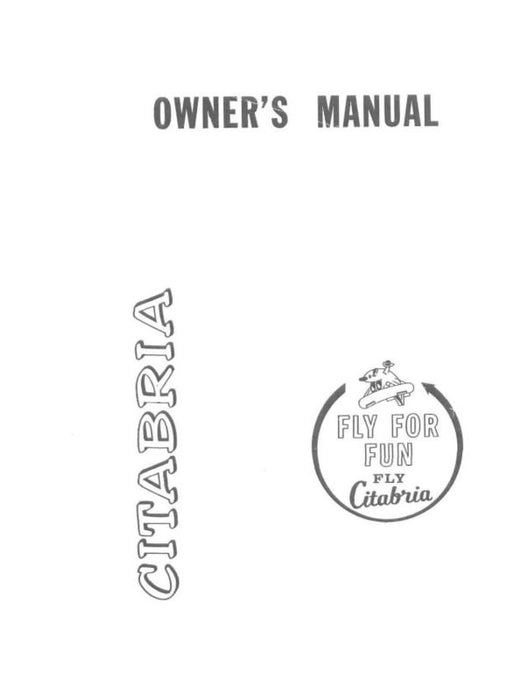 Bellanca 7ECA,7GCBC,7GCAA,7KCABCitabria Owner's Manual (CITABRIA)