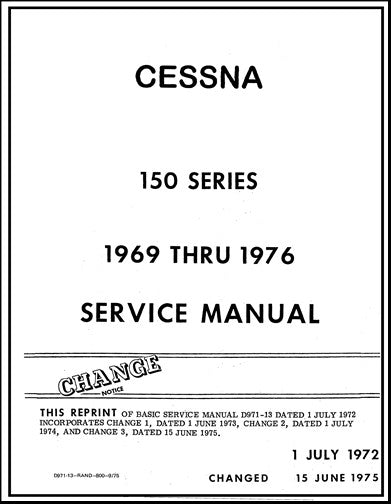 Cessna 150 Series 1969-76 Maintenance Manual