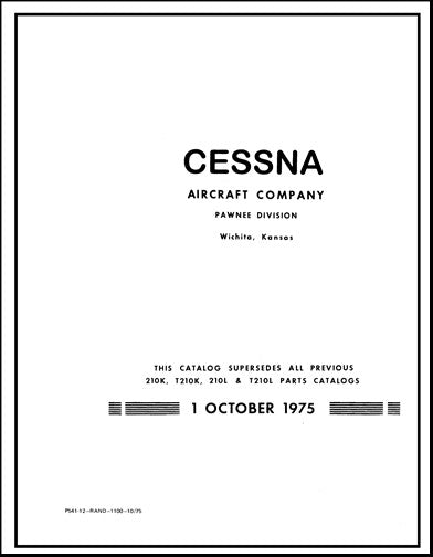 Cessna 210K,T210K,210L,T210L 1970-76 Parts Catalog
