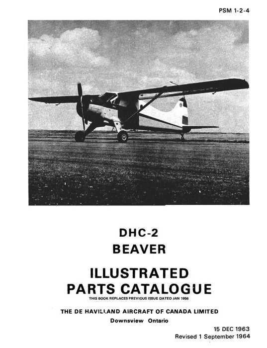 DeHavilland DHC-2 Beaver 1963 Illustrated Parts Catalog (PSM-1-2-4)