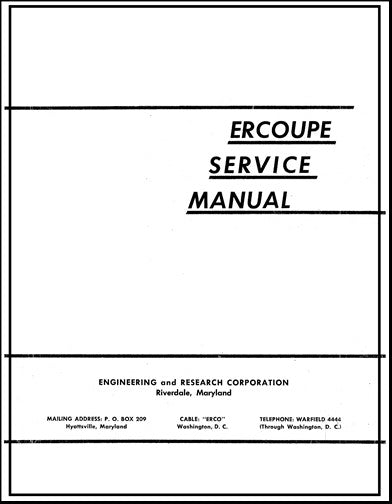 Ercoupe 415C,D 1947 Maintenance Manual (ER415C,D-M-C)